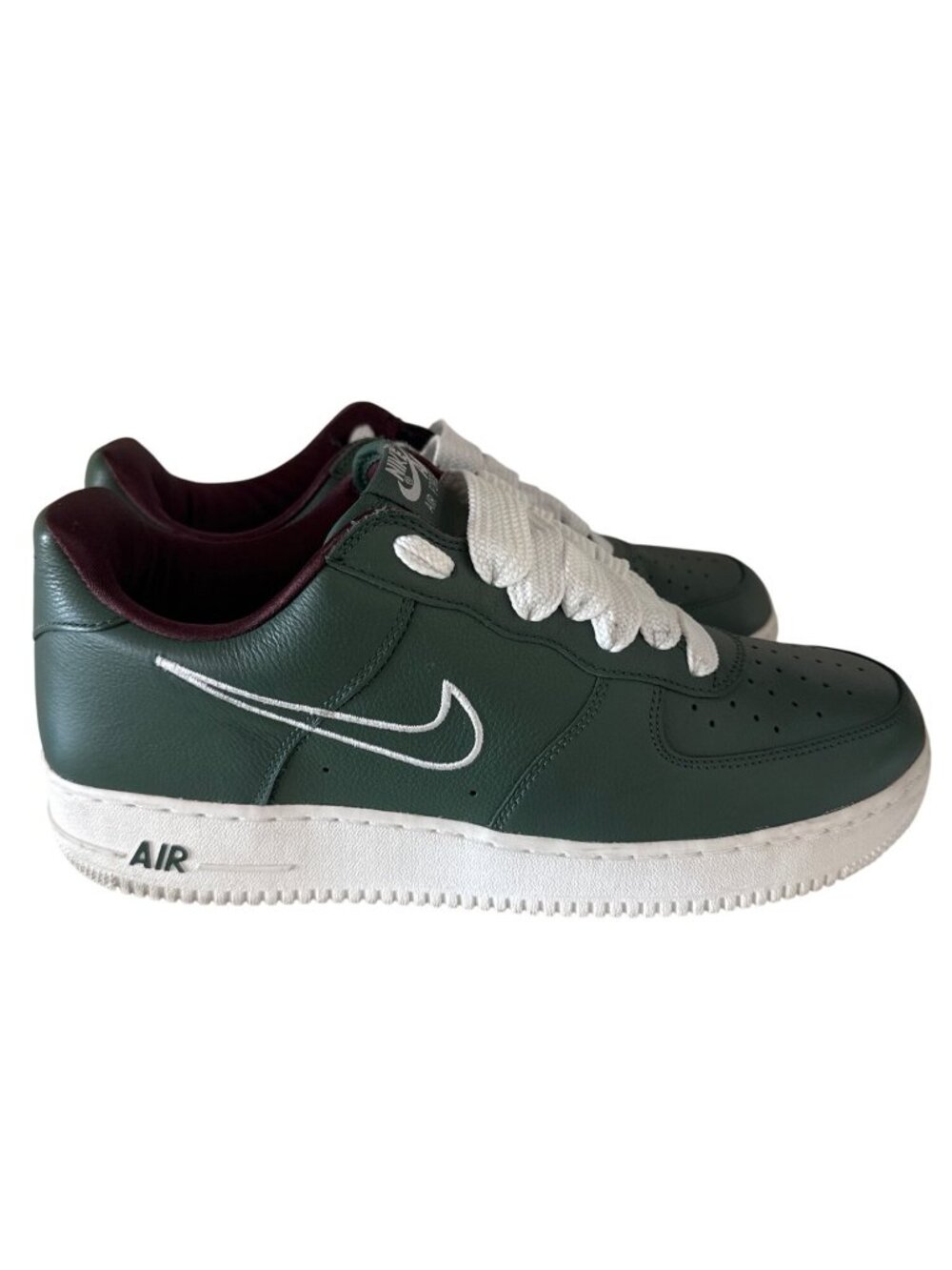 Nike Air Force 1 Low Sneakers Green & Burgundy US 13 Leather 2017 Release